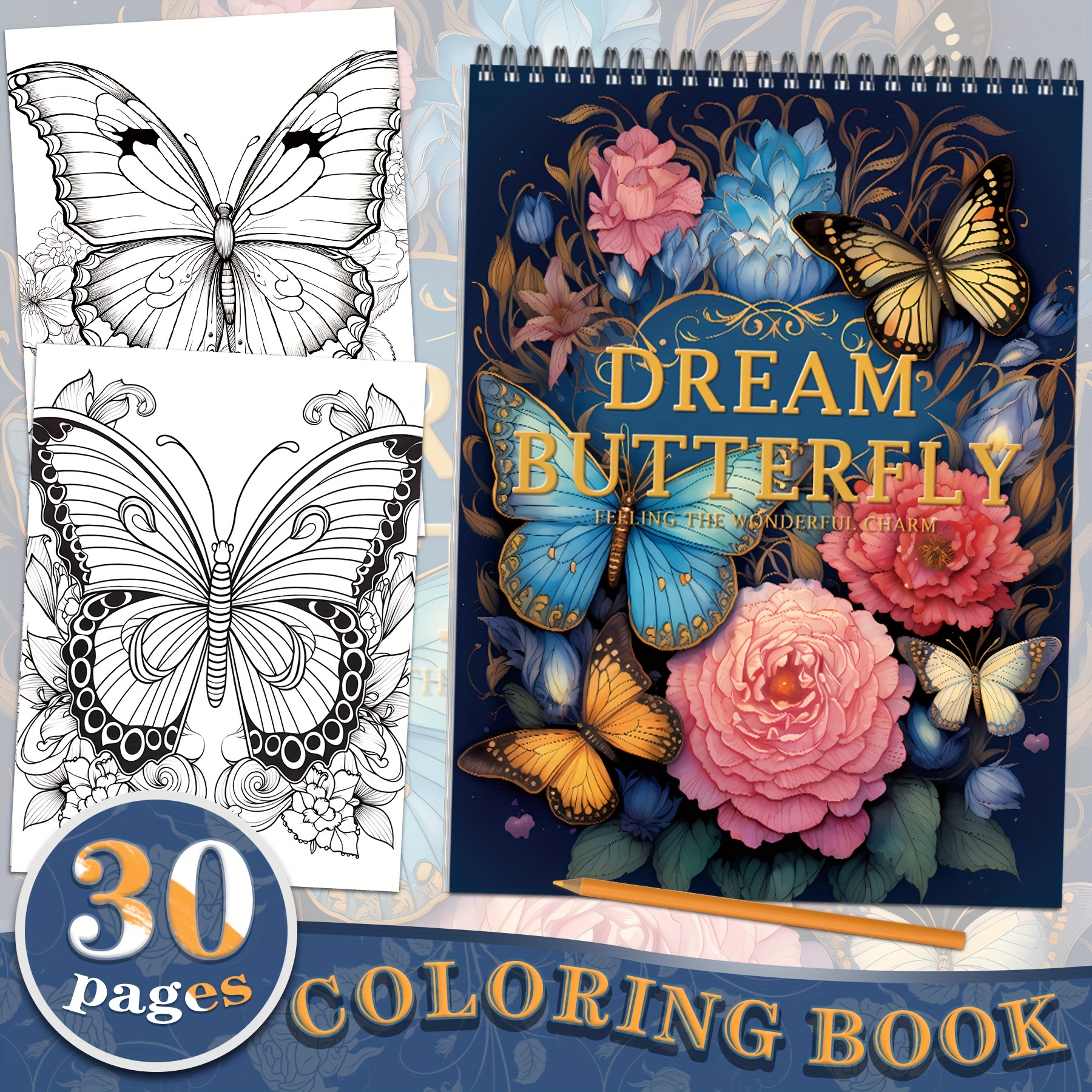 

Fantasy Theme Coloring Book, Perfect Gift For New Year, Valentine's Day, Halloween, Easter, Etc