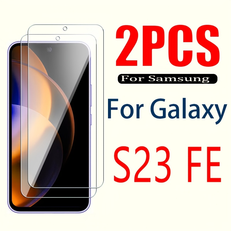 TEMU 2 protectores de pantalla de vidrio templado para Samsung Galaxy S23 FE, película de vidrio para Galaxy S23 FE