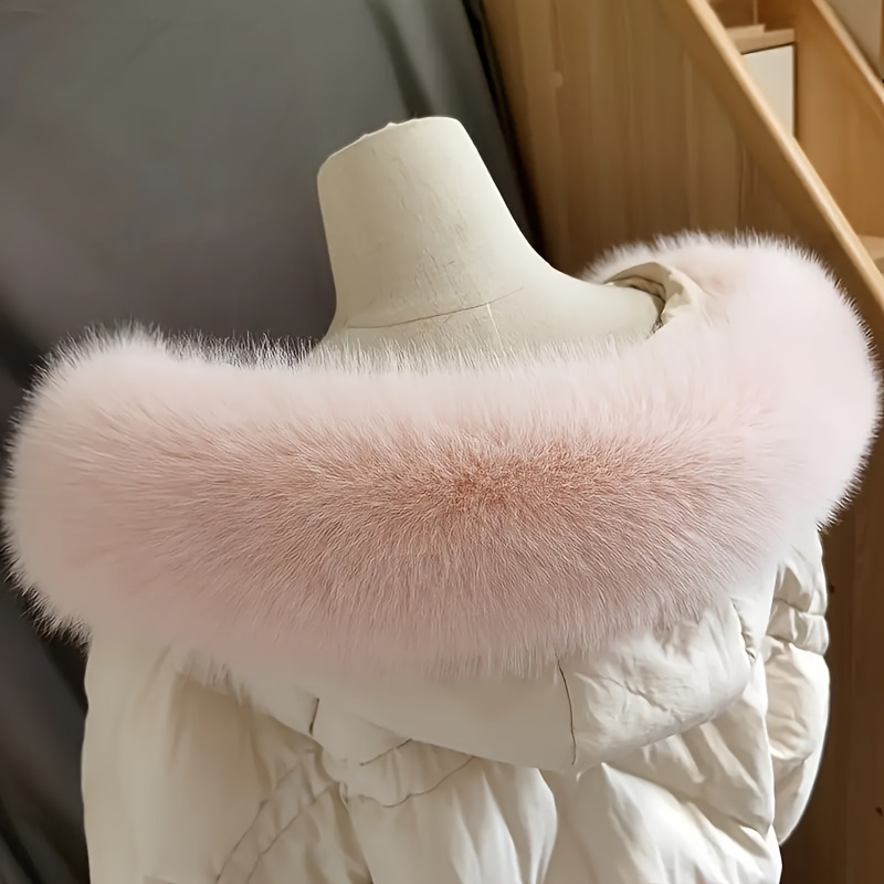 TEMU staccabile in pelliccia - Accessorio cappuccio rimovibile e soffice, per cappotti invernali, decorazione in tessuto