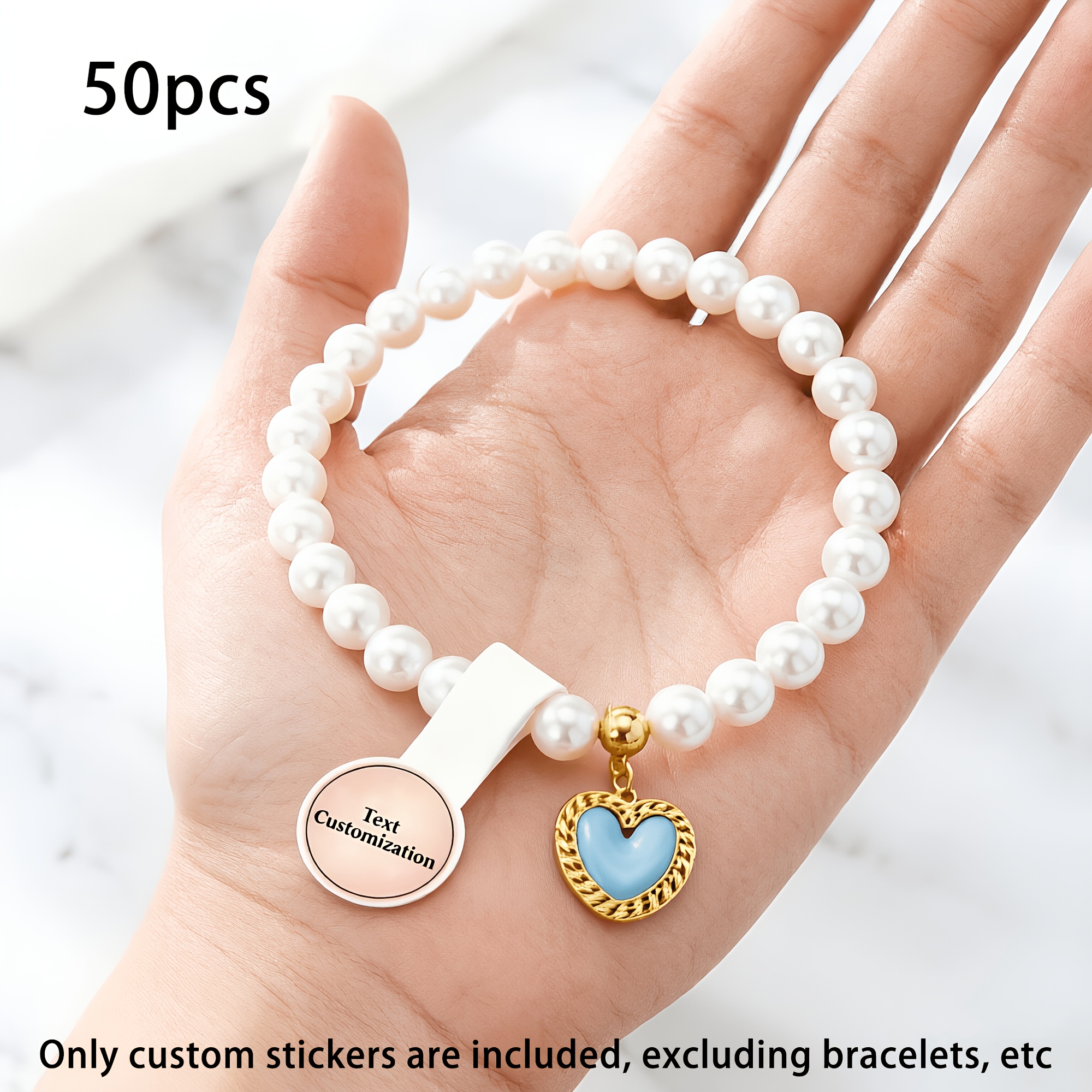TEMU Custom Ring/jewelry Display Sticker, Personalized Logo/text Star Element Ring Label, Waterproof Self-adhesive Diy Brand Sticker; Suitable For