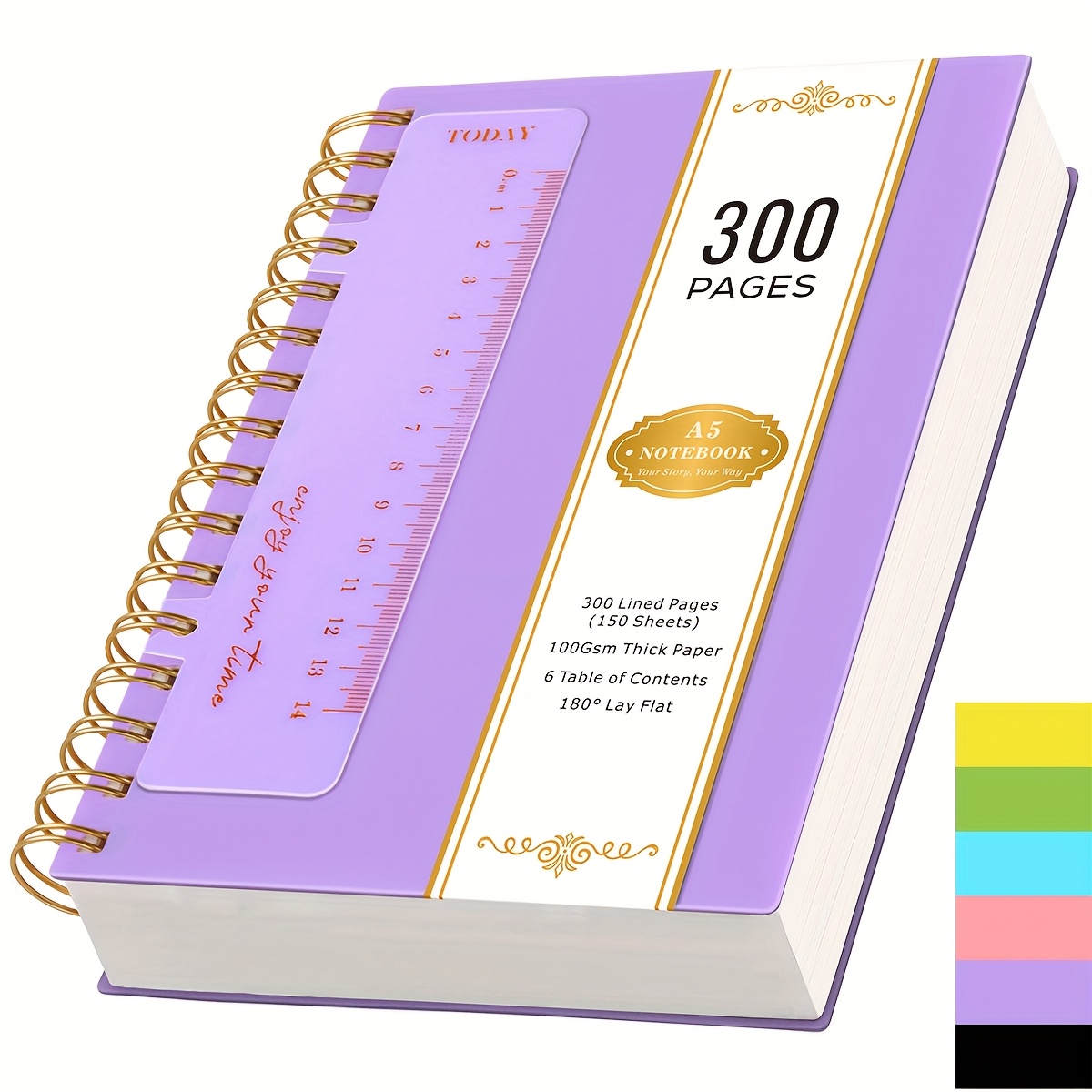 A5 360 PAGES Lined PU Leather Notebook Journal Diary Notepad School Office Book $16.89 - AU