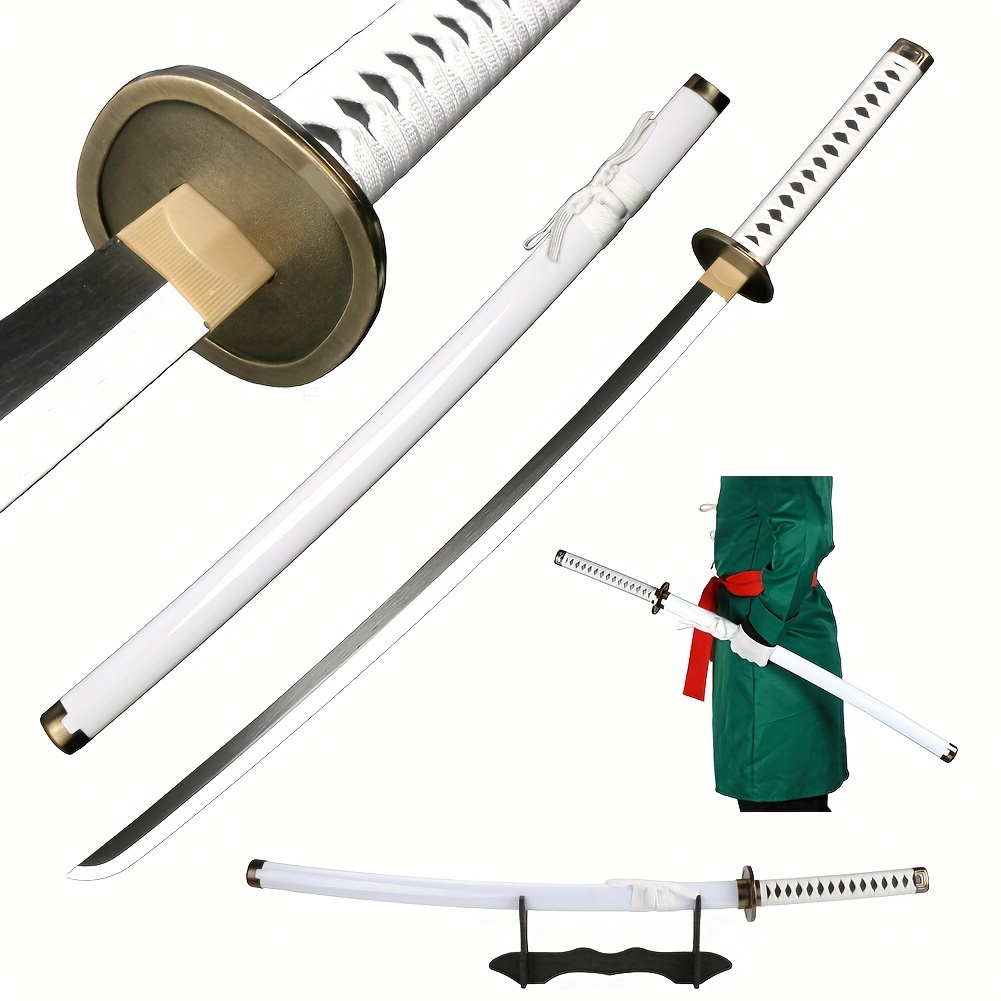 

41" Anime Cosplay Sword Samurai Toy Swords With Belt Holder Stand Christmas, Gift