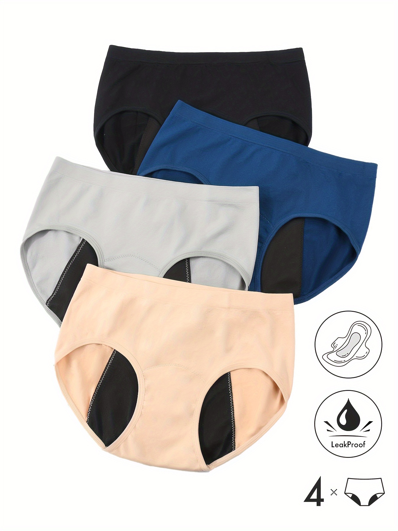 Leak Proof Menstrual Panties 5PCS Ladies Physiological Underwear Plus Size  Washable Woman Urinary Leak Panties for Menstruation - AliExpress