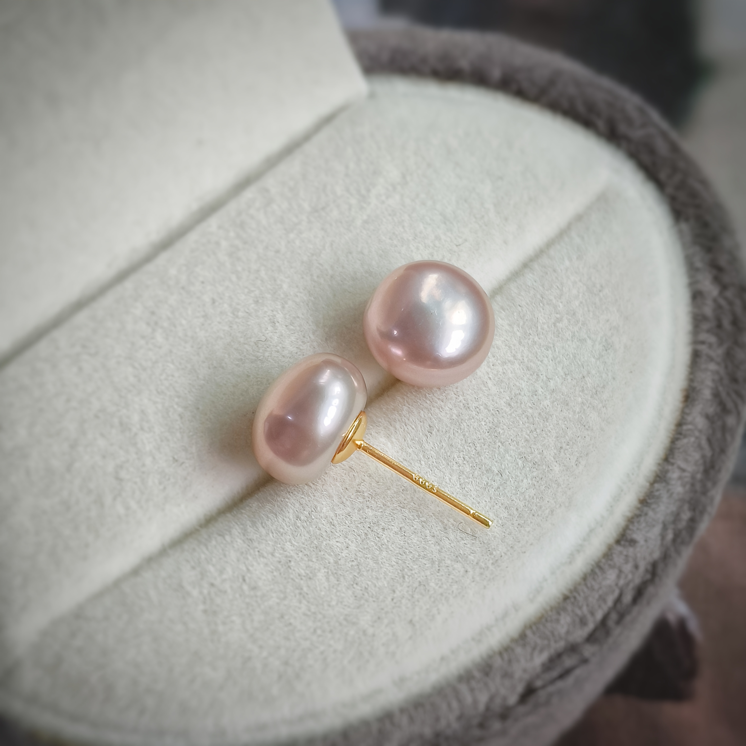 4a Grade Natural Freshwater Pearls S999 Silver Earrings For Women Plated 18k Golden Does Not Fade And Is Hypoallergenic