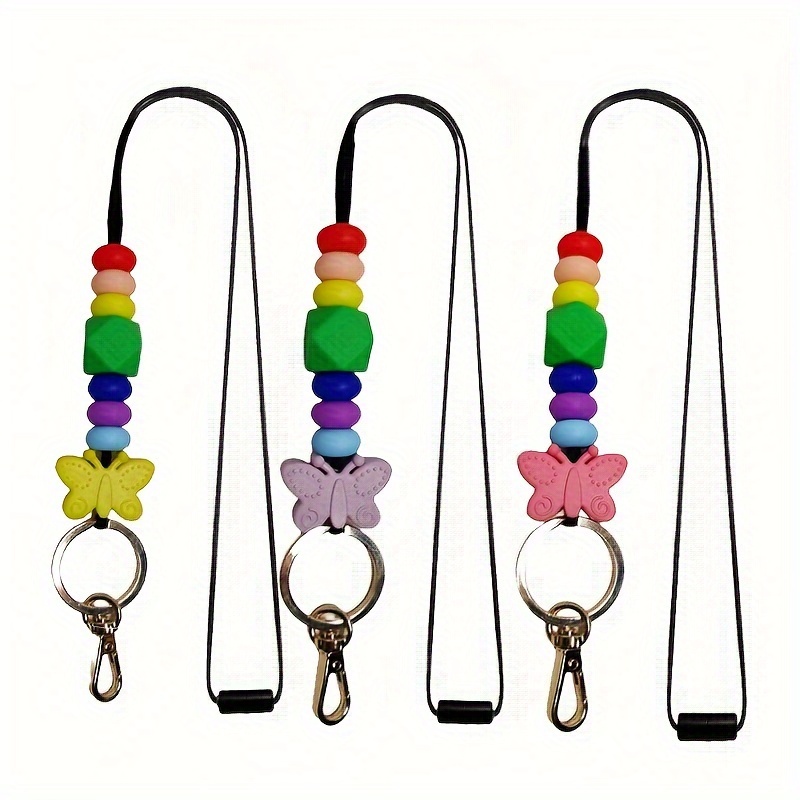 New Creative Nurse Grade Theme lanyard with badge holder Butterfly Badge  Reel Charm Color Beads 2024 - AliExpress