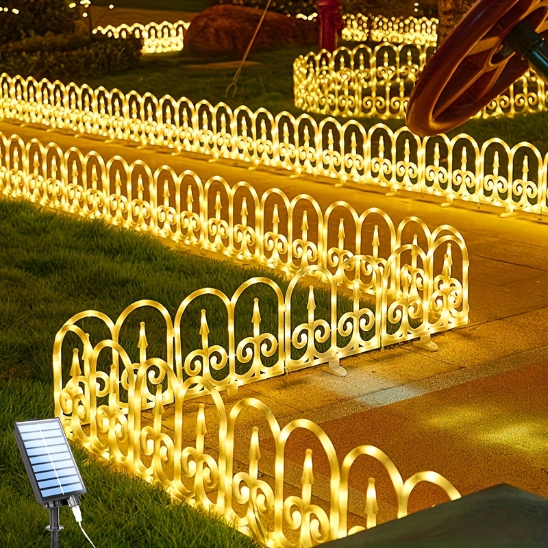 TEMU 8 Lumières de Pelouse Extérieures Printanières, , Lampes Solaire pour Clôture, Décorations du Nouvel An, Décorations Périphériques d'Arbre de