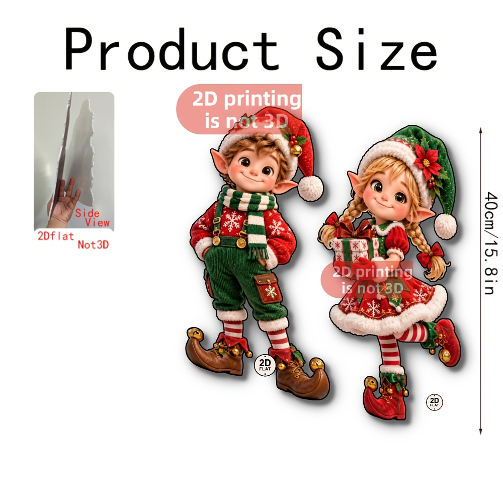 TEMU 2d Flat - 【2d Flat】 2d Flat - [2d Flat] 2d Flat - [2d Flat] 2d Flat - [2d Flat] 2d Flat Christmas Courtyard Decoration Ground Plug Set, Cartoon