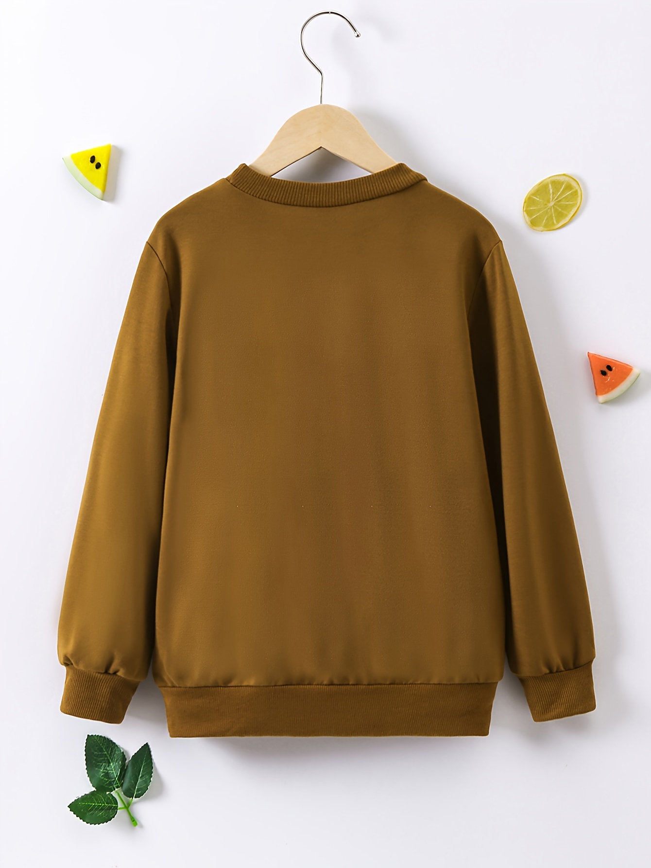 소녀용 긴팔 버섯 세계 프린트 스웨트셔츠 캐주얼 라운드넥 폴리에스터 스트레치 니트 동물 패턴 봄/가을 루즈핏 - Temu  Republic of Korea, image size:800x1066