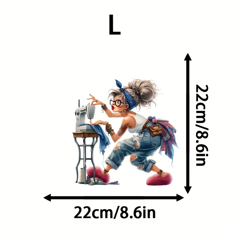 TEMU 1pc/2pcs Ama las del Hogar Máquina de Coser Niña Pegatinas de Transferencia para Planchar - Parches DIY para Prensa de en Camisetas, Artesanías