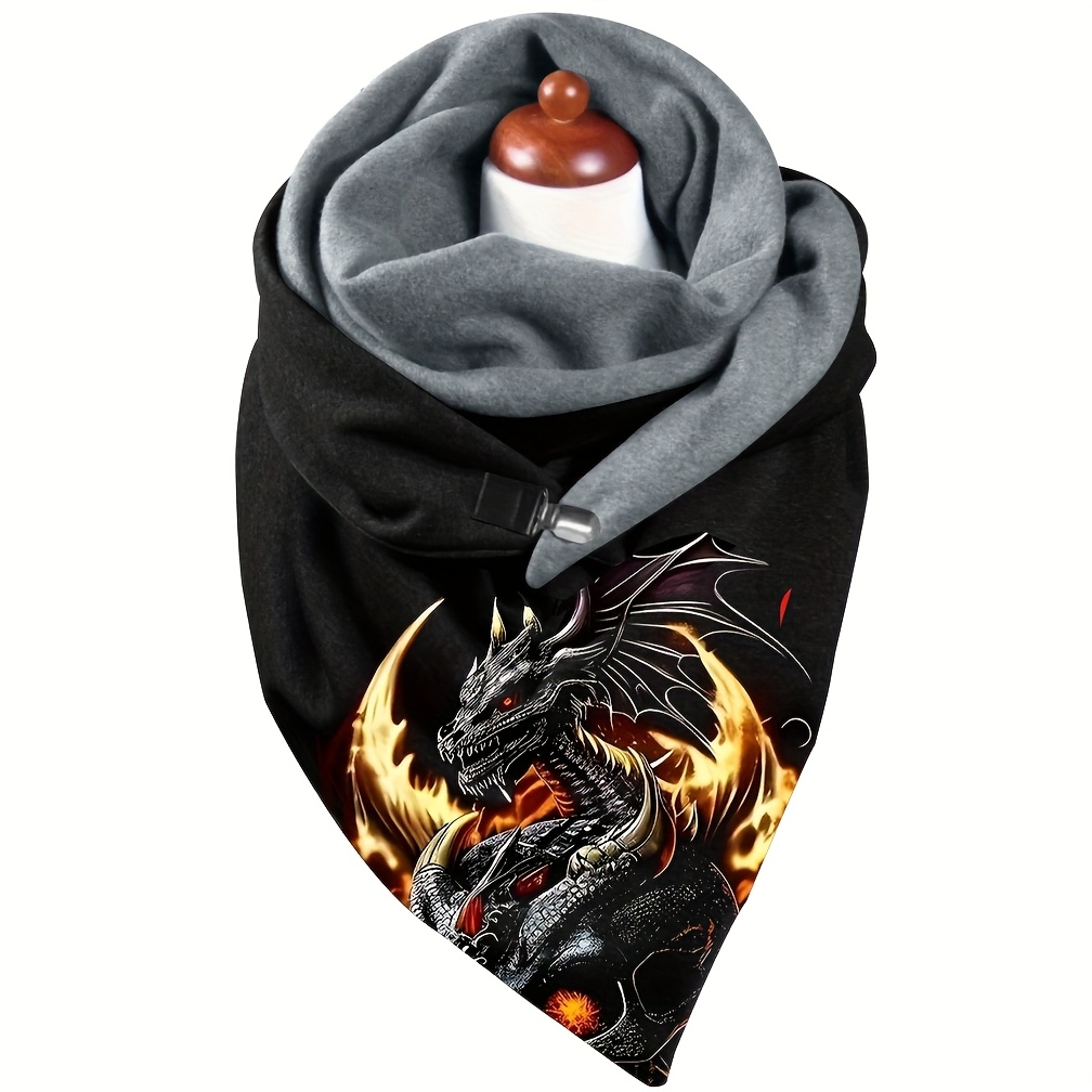 Image of Women's Casual Printed Decorative Warm Scarf Triangle Bandana