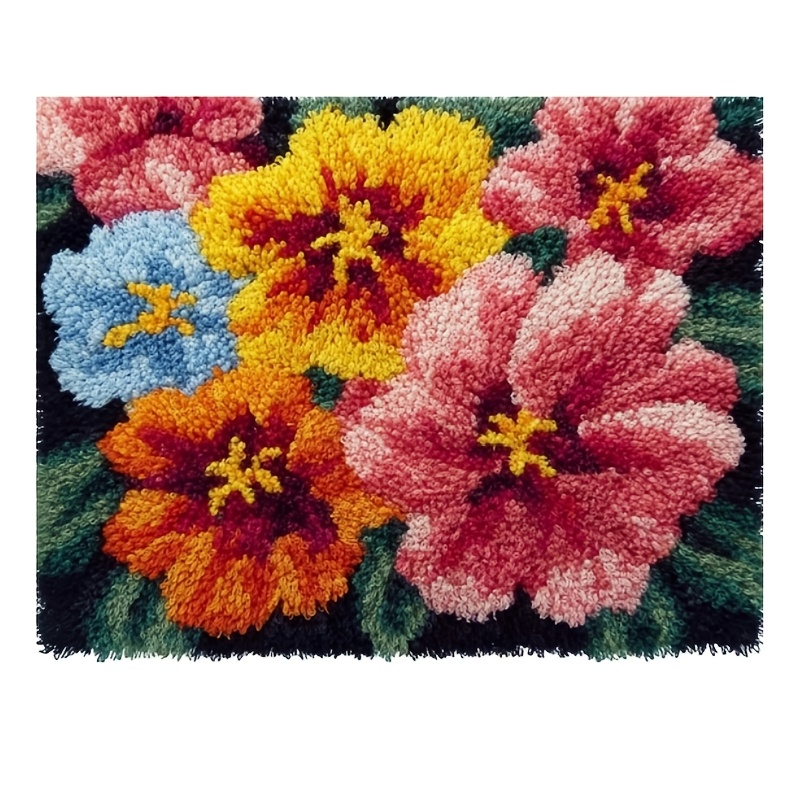 Lock Hook Kit Floral Pattern DIY Pillowcase Cover