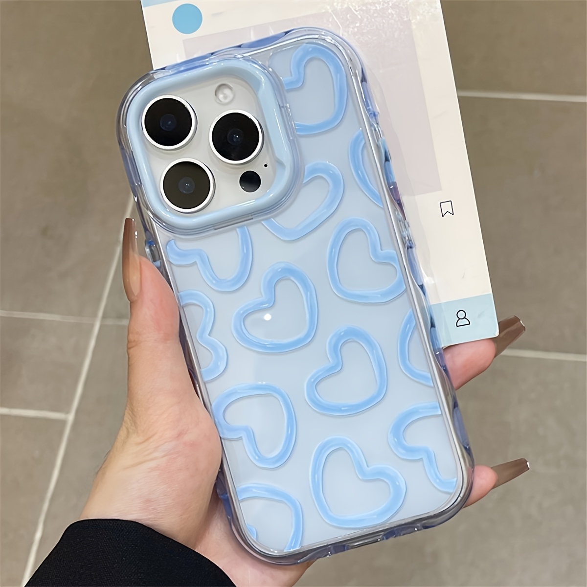 TEMU Custodia per telefono - La custodia per telefono Dopamine Jelly 癡 compatibile con modelli di iPhone, tra cui 16/15/14/13/12, 11 Pro