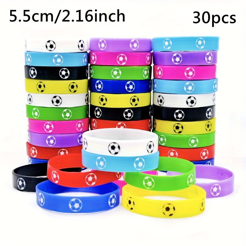 TEMU Wholesale 10/ 30/ 40/ 50/ 100pcs/ Bag Women's Jewelry Set Fashion Retro Men's And Women's Bracelet Football Mixed Color Diverse Suitable For