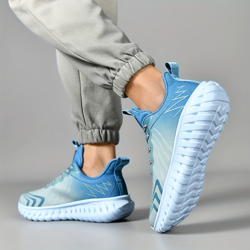 Men'S Running Shoes - Lightweight Sneakers, Breathable Toe Design, MD Sole - Blue/Black/Orange Accents, Suitable for Gym, Jogging, Daily Wear - All-Season Performance Shoes, Dynamic Appearance, Secure Fit, Lace-Up Training Shoes