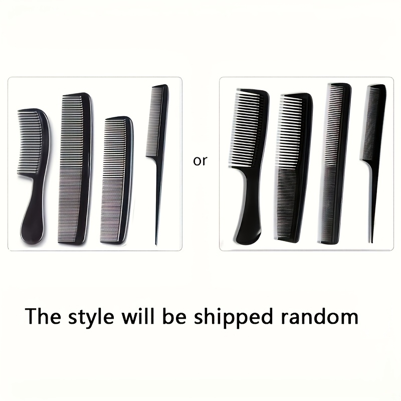 TEMU 4pcs Comb Set, Detangling Hair Comb, Styling Comb, Tail Comb, Vanity Hair Comb, Styles Shipped
