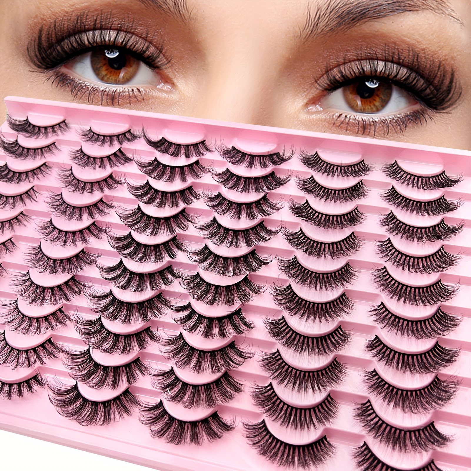 

30 Of 3d , False Eyelashes , And Curly Eyelashes , Non-irritating And To The , Reusable Mixed Styles, 14-17mm, Suitable For , , , Halloween, Christmas