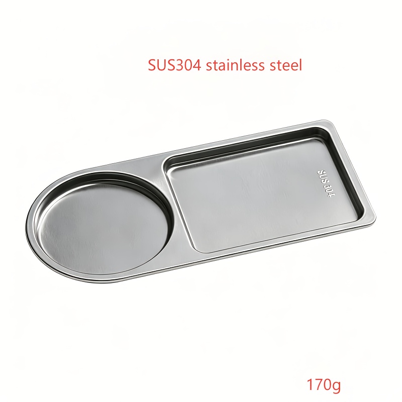TEMU A Creative Coffee Tray, Sus304 Stainless Steel, Dessert Plate, Afternoon Tea Bread Dim Sum Plate, Dinner Plate, Tea Plate, Snack Plate, Cake