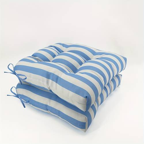 2 piezas de cojín para asiento de silla con diseño floral de hojas para interior/exterior, acolchado con mechones, resistente a y a la decoloración, 19 x 19 para silla de mimbre