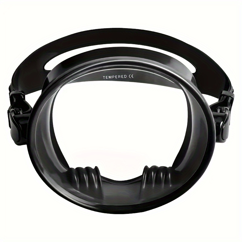 TEMU Qingsong Silicone Polymer Frameless Snorkeling Mask, 180° Panoramic , Spearfishing Mask For Adults, Single Window, Swimming & Water Sports