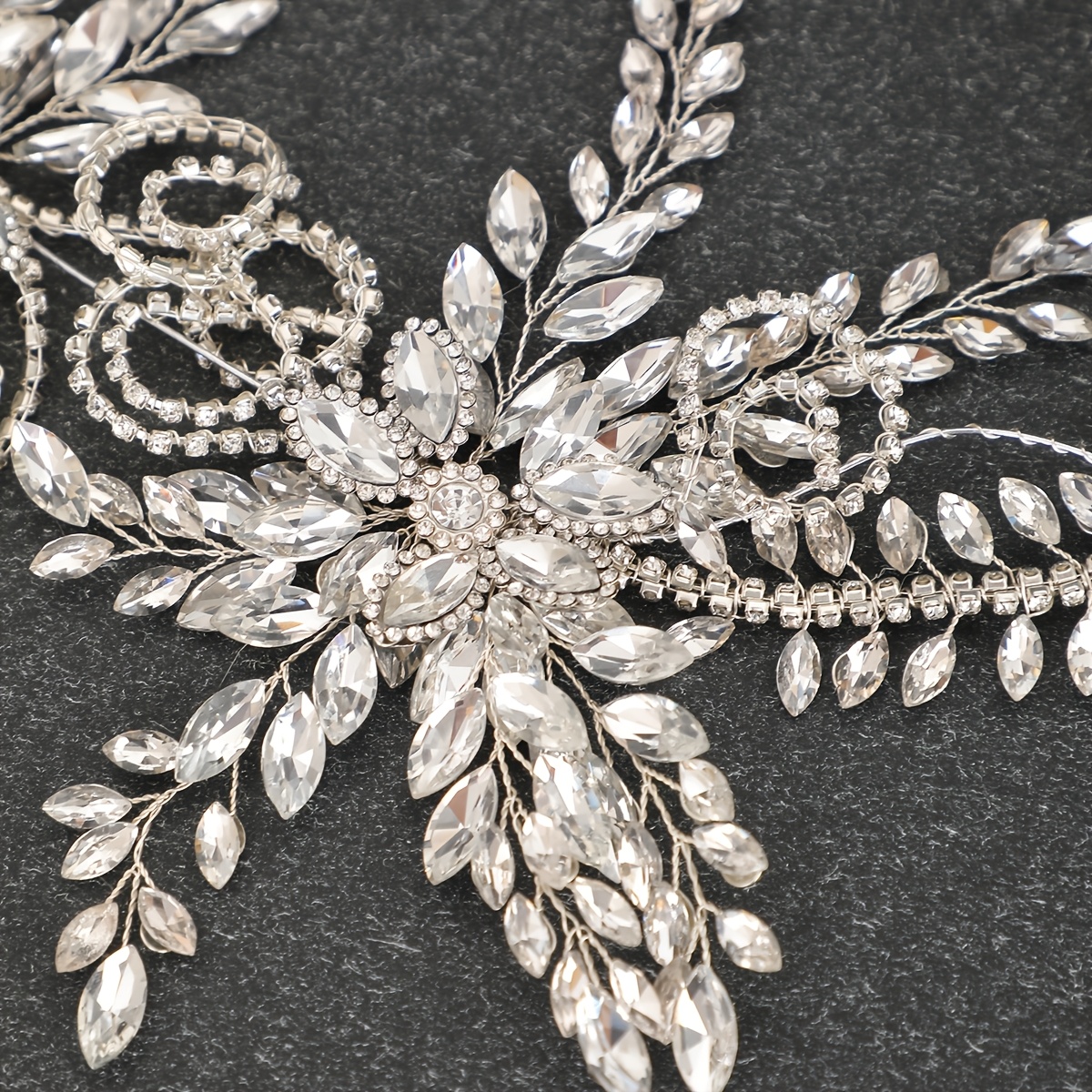 Light Eyelet Rhinestone Bridal Headpiece Additions