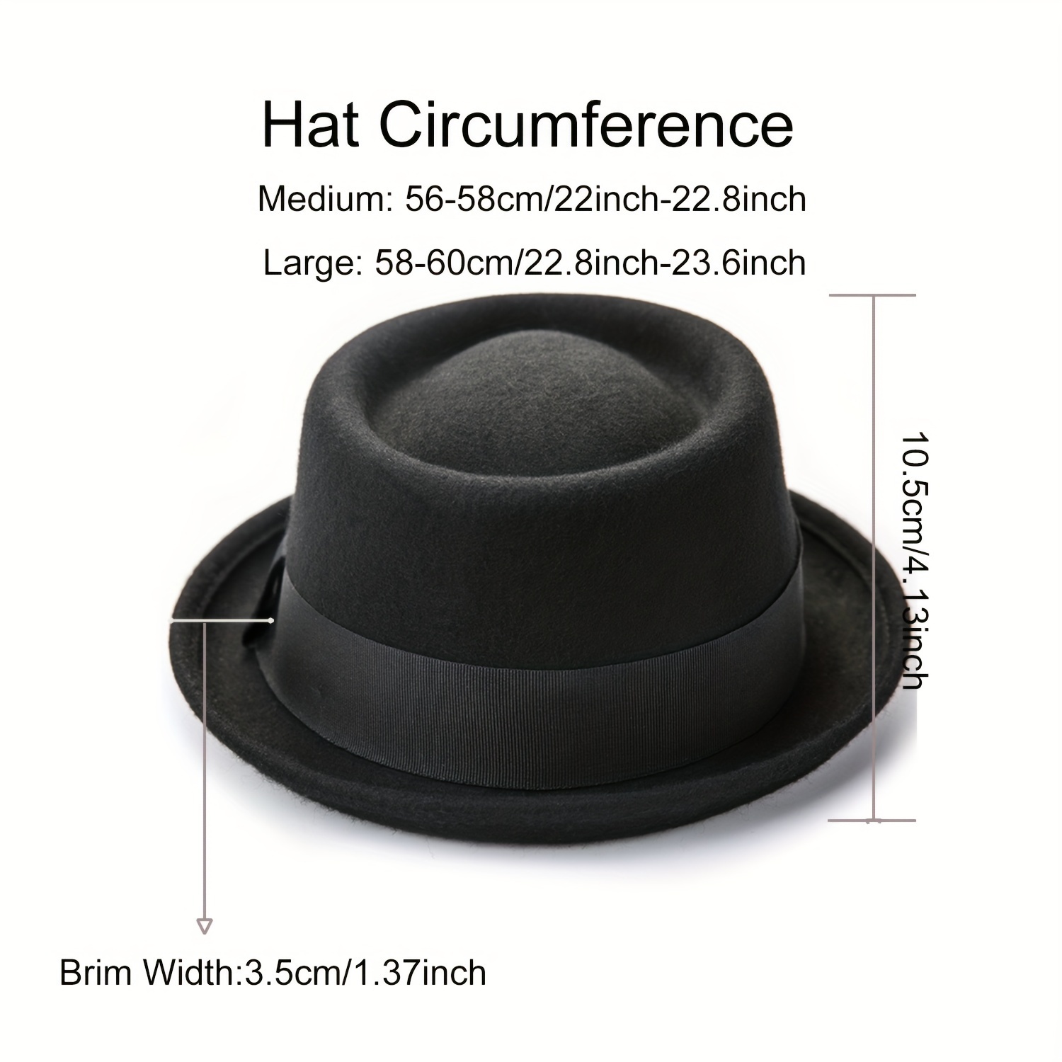 Sombrero Vintage para hombre, sombrero de ala ancha, Sombrero Fedora Plano