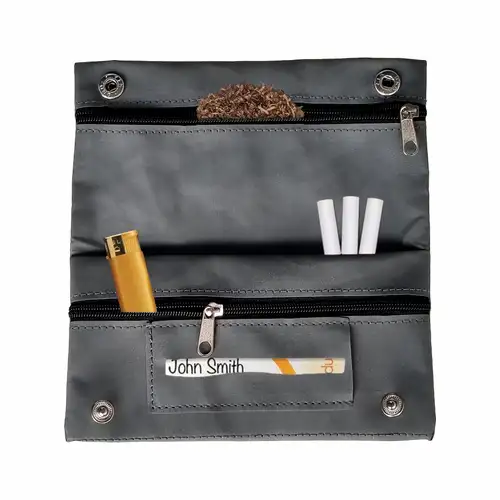 cheapest tobacco pouch Leather Handmade Leather Tobacco PouchDesigned by the addict Genuine Leather Zipper Tobacco Pouch,