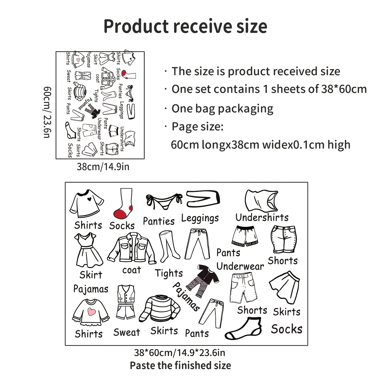 TEMU 2 Pack Reusable Clothing Label Stickers - Non-residue Garment Categorizers For Capsule Wardrobe & Cluttercore Decor | Effortless Closet