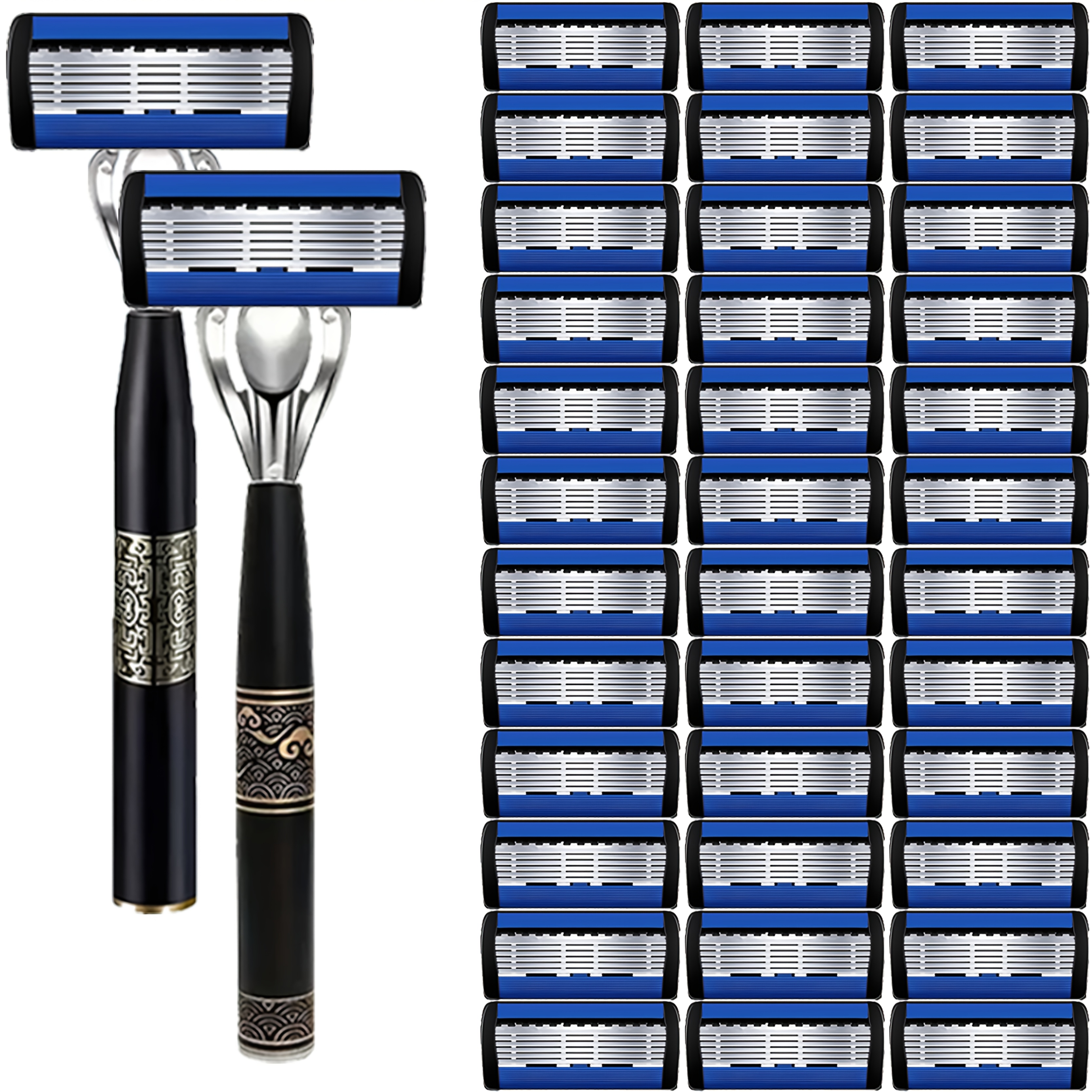 TEMU Fashionable Men's Safety Razor, High-quality Steel Blade, Extremely Smooth Shaving, Premium Men's Shaving Tool, Anti-slip Handle, A Must-have