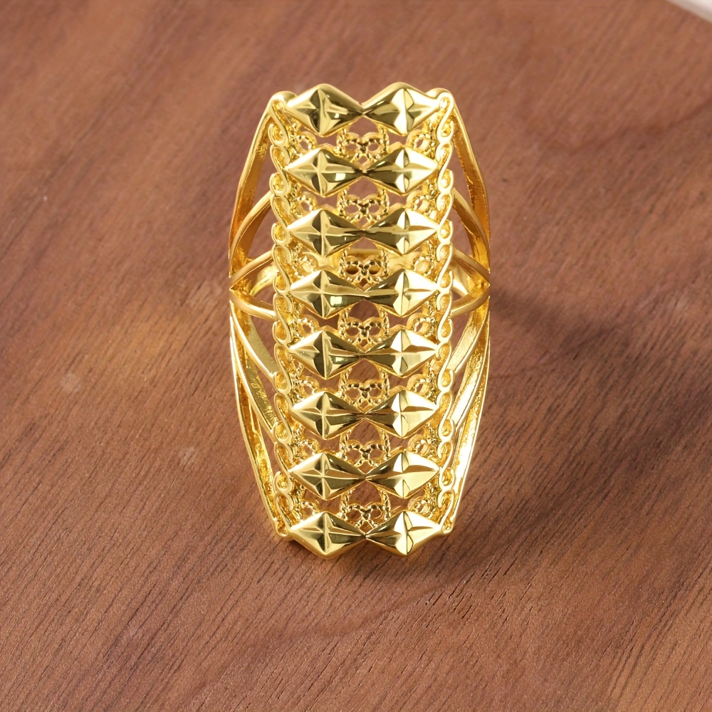 5a Quality Fashion Hollow-out Exquisite Ring, Light Non-fading Band, Ramadan Festival Birthday Gift, Party Wedding Valentine's Day Gift For Girlfriend Or Wife, Suitable For Daily Wear