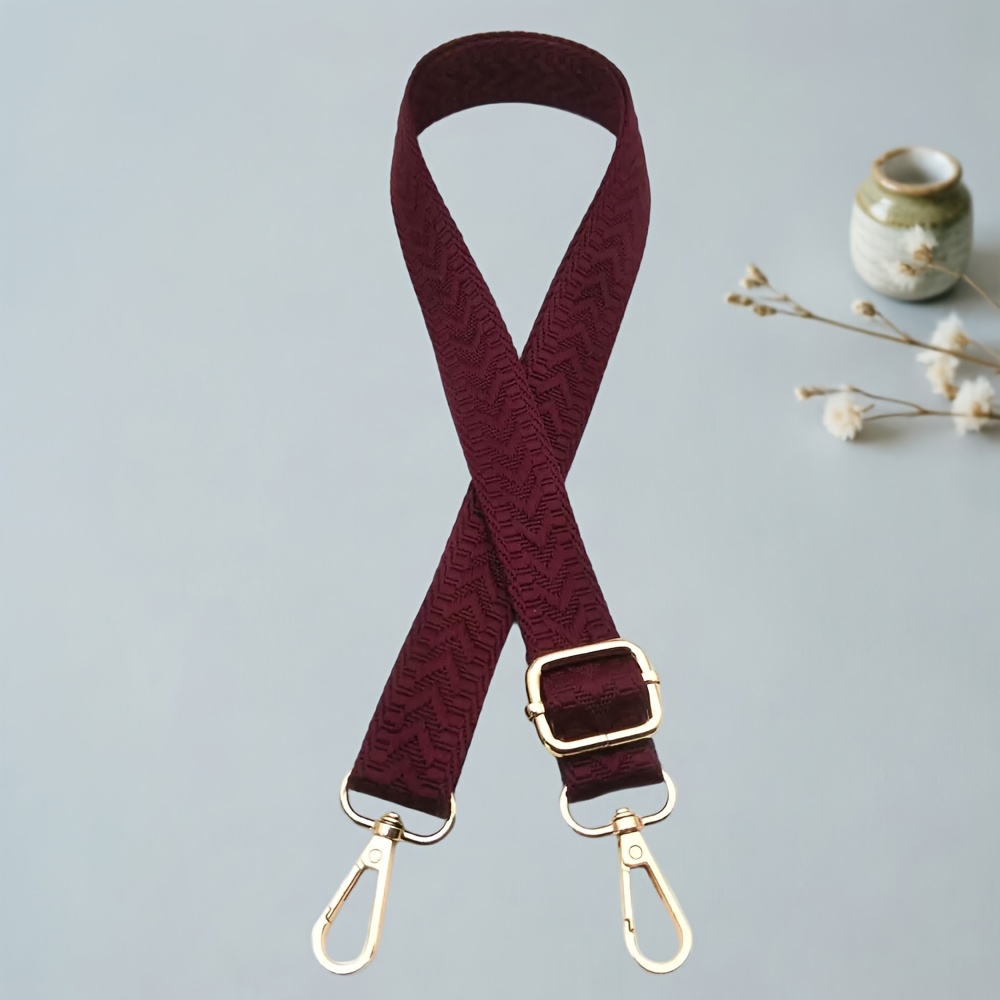 TEMU Correa de poliéster ajustable, diseño de elegante, hebilla de metal, duradera, bolso bandolera, bolso de , reemplazo de correa de guitarra,