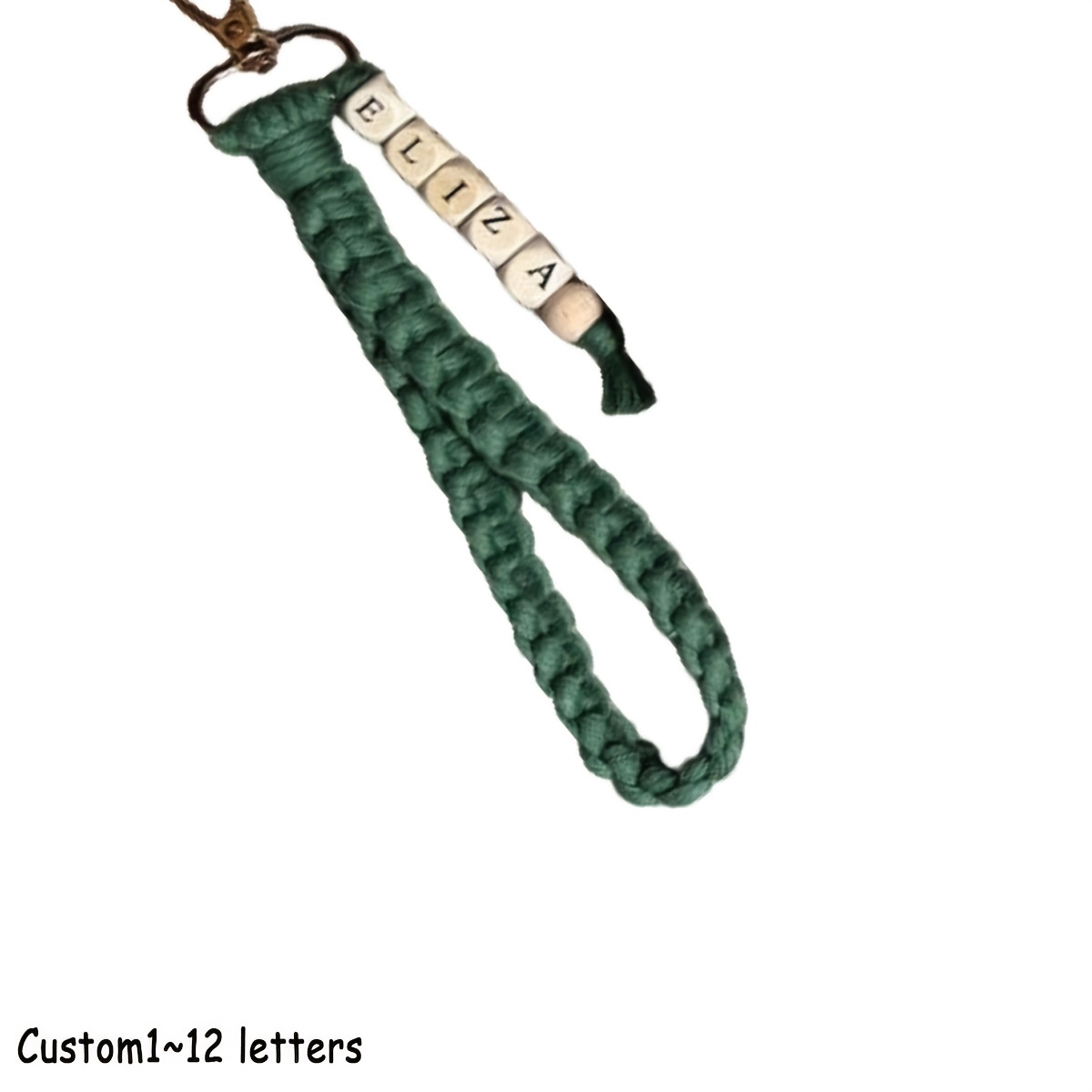 TEMU [customized] 1pc Bohemian Style Name Keychain, Bridesmaid Gift, Woven Name Keychain, Bridesmaid Gift Box Gift, Valentine's Day Gift