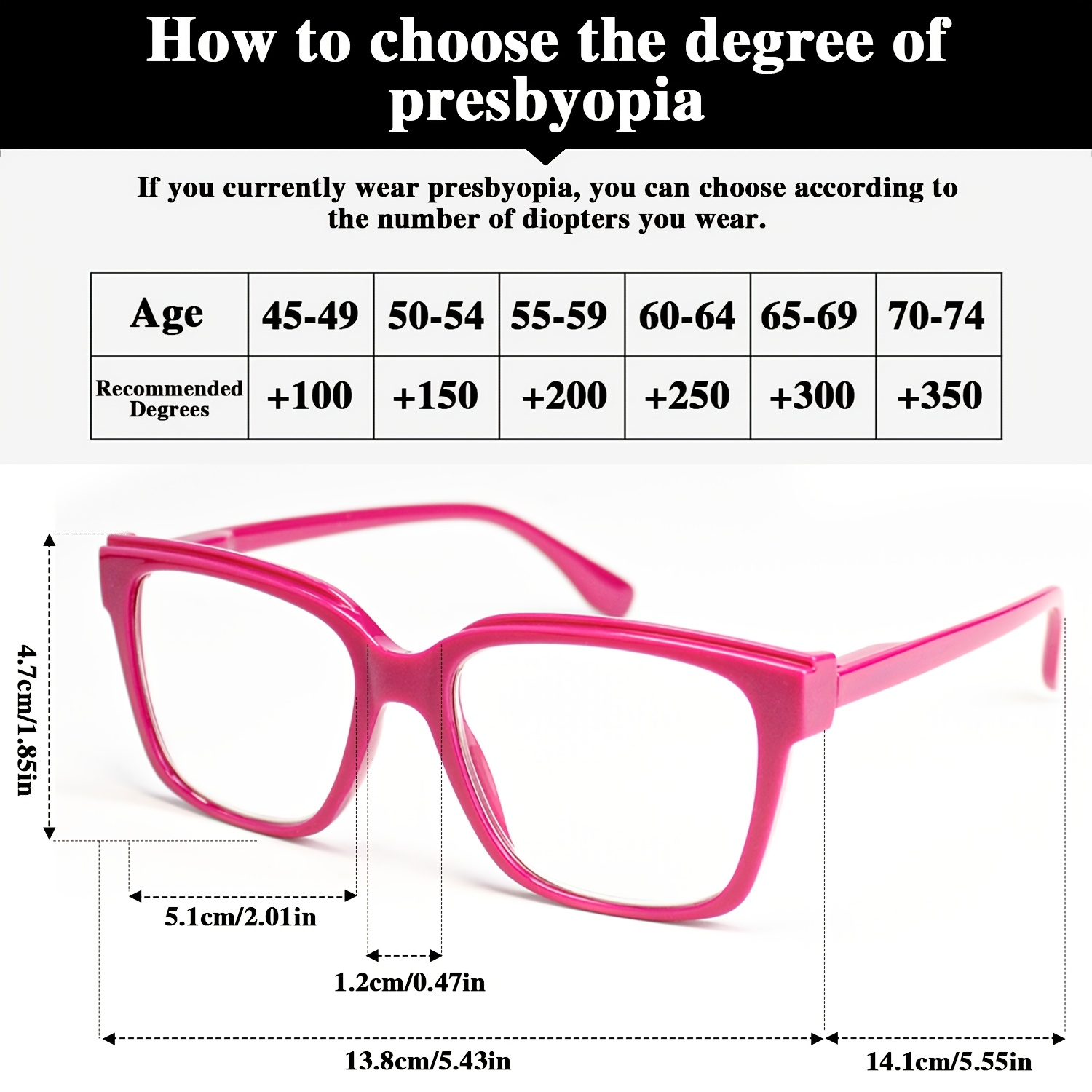2pcs Fashion Square Ladies Reading Glasses Set