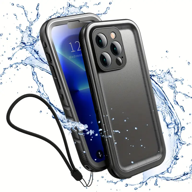 A Phone Case Compatible with for iphone 11, 12, 13 Pro Max, And Mini, Featuring a Built-In Screen Protector for Full-Body Protection Against Dust And Shock, Designed As a * Case, in Black A Phone Case Compatible with for iphone 11, 12, 13 Pro Max, And Mini, Featuring a Built-In Screen Protector for Full-Body Protection Against Dust And Shock, Designed As a * Case, in Black