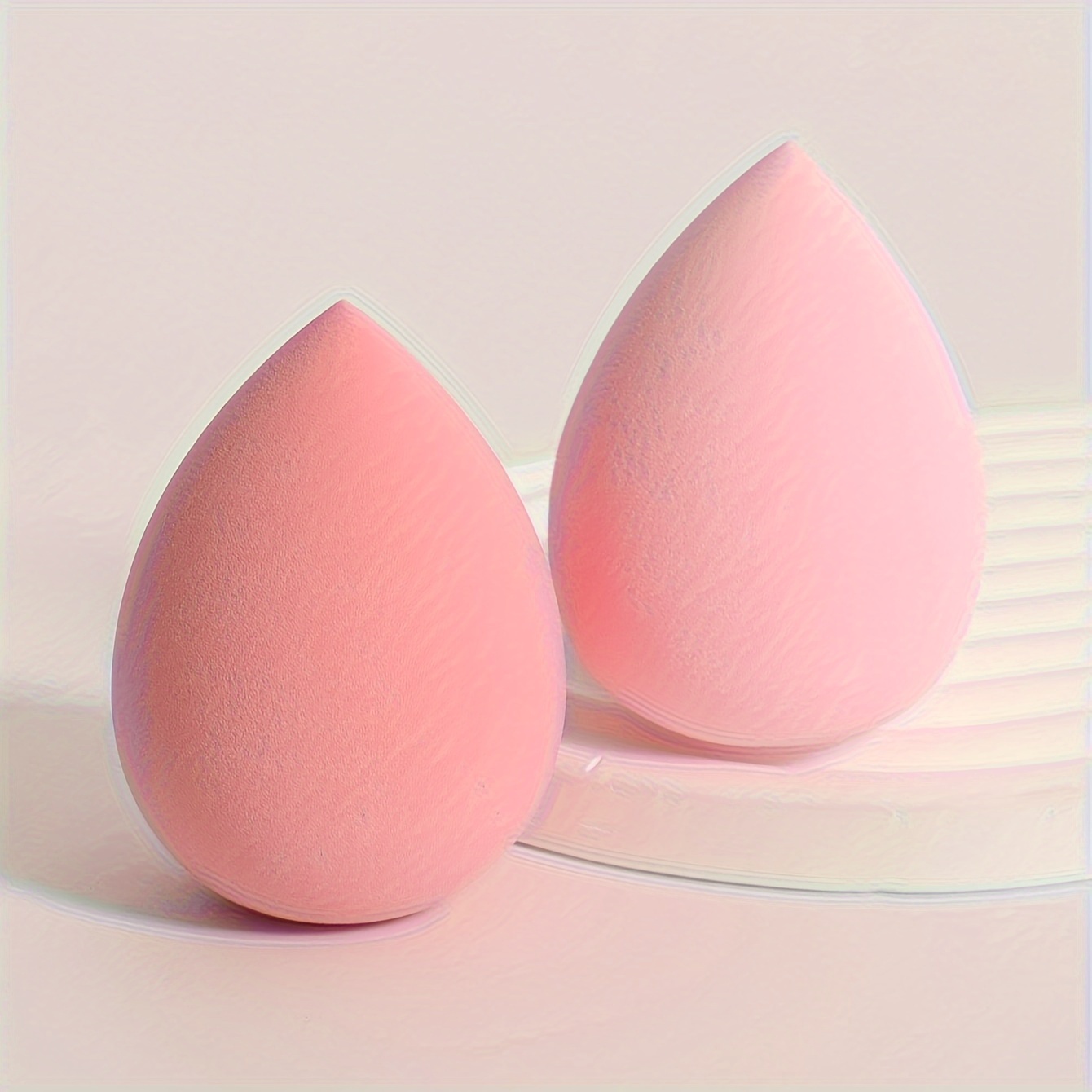 2pcs Multicolor Latex-Free Makeup Sponges for Wet and Dry Use