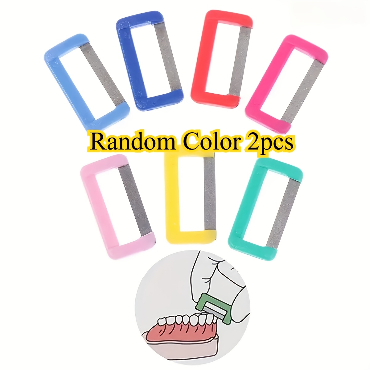 Image of Random 2pcs Disposable Fragrance-free Oral Cleaning Strips, Smooth Portable Mouth Care Accessories For Adults Hygiene Use, Easy Application Design