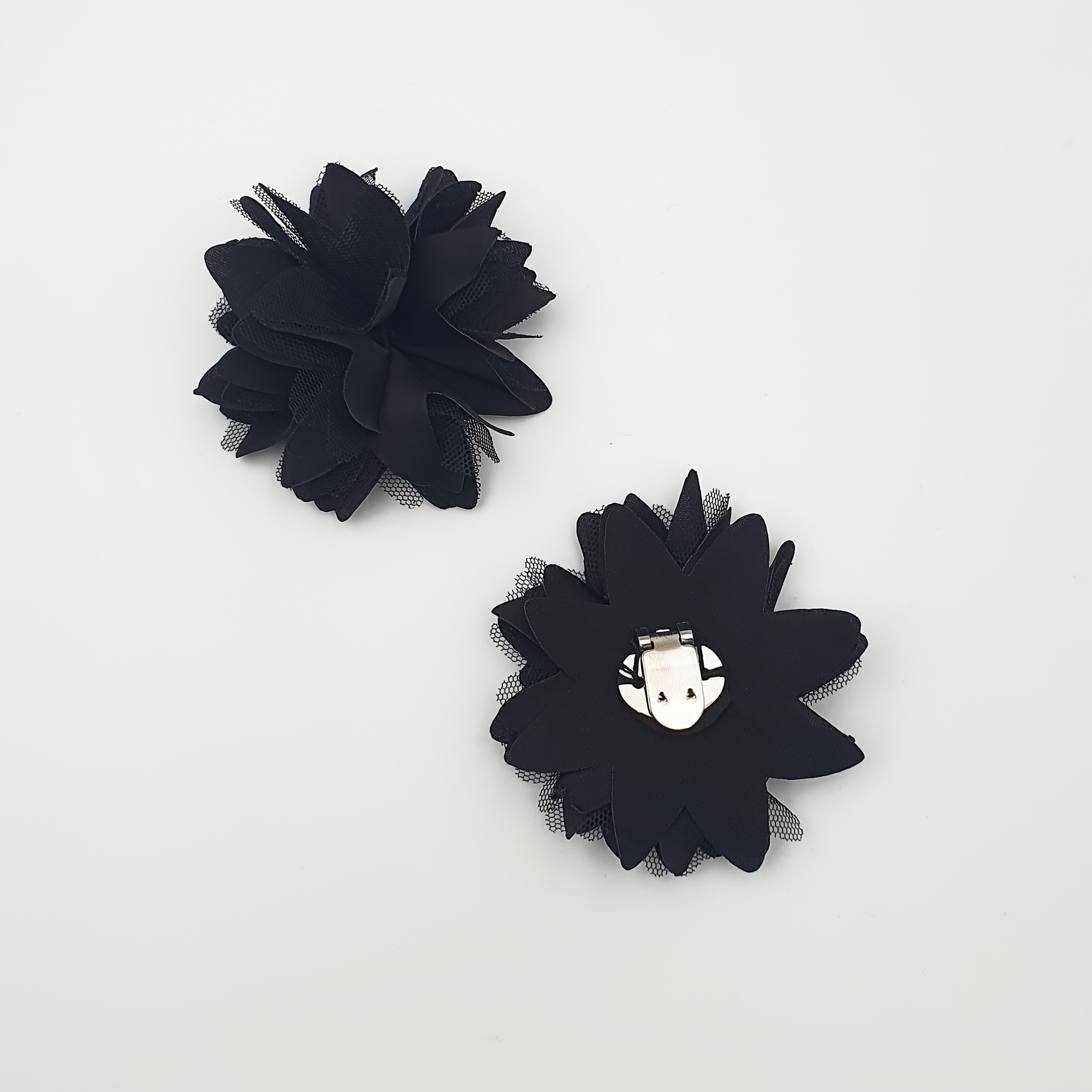 E-shop 1 Paar Exquisite Hochwertige Schwarze Mesh Weiche Stoff Schmetterlings-Schuhclips für Hochzeit, Brautparty, Vielseitige DIY Absatzdekoration