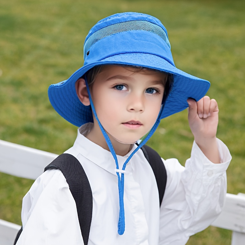 1pc Children's Fisherman Hats, Boys' Fashionable Solid Color Sun Hats, Outdoor Breathable Sun Hats for Boys and Girls,Temu