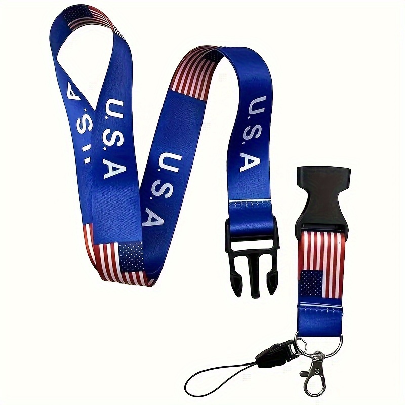 American Flag Badge Lanyard, Phone Lanyard, Sturdy And Durable