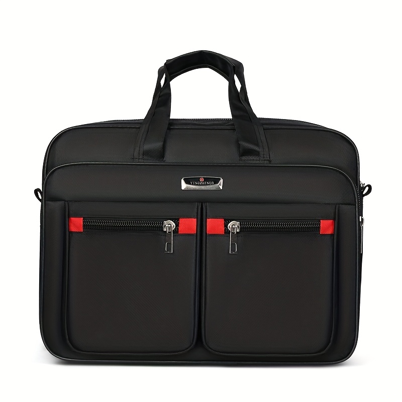 TEMU Stylish And Versatile Briefcase, Business Casual Laptop Bag, Multiple Styles . , Nylon Material, Large Capacity Laptop Bag For Men, Suitable For