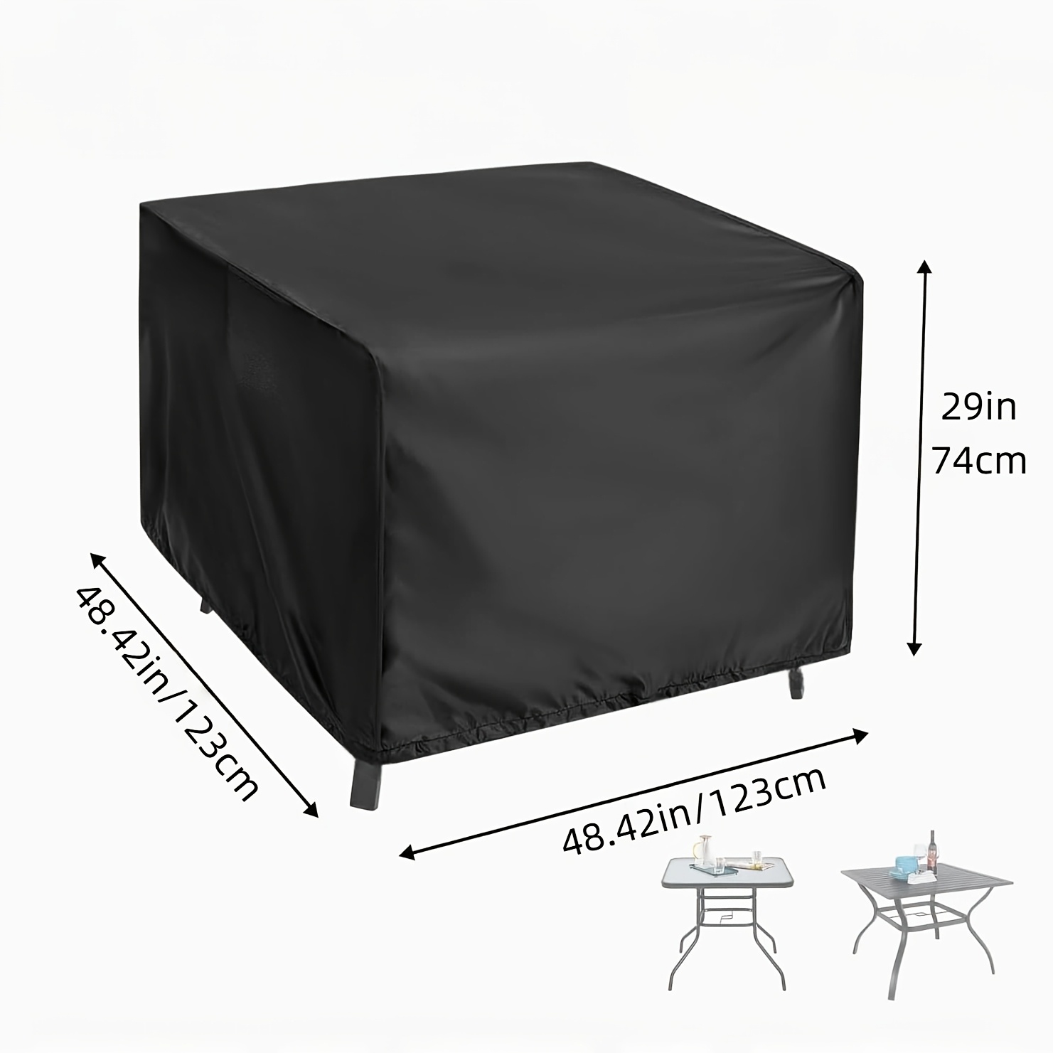 TEMU 1pc Outdoor Patio Furniture Cover Lightweight Garden Sofa Table Cover Protector Cover For Backyard Deck Patio Conversation