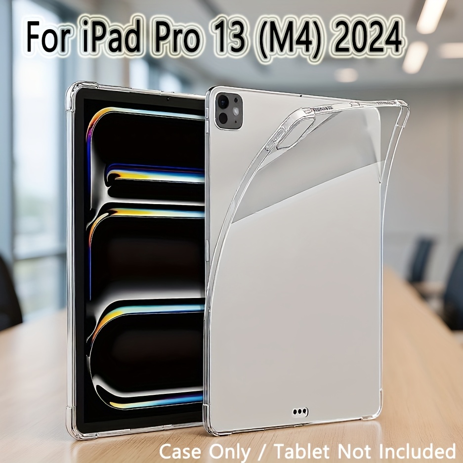 E-shop Hülle für iPad Pro 13-Zoll M5 (2025) / M4 (2024), Anti-Vergilbung | Klar Transparent | Stoßfest | Schlanke Tablet Rückseite | Weiche TPU