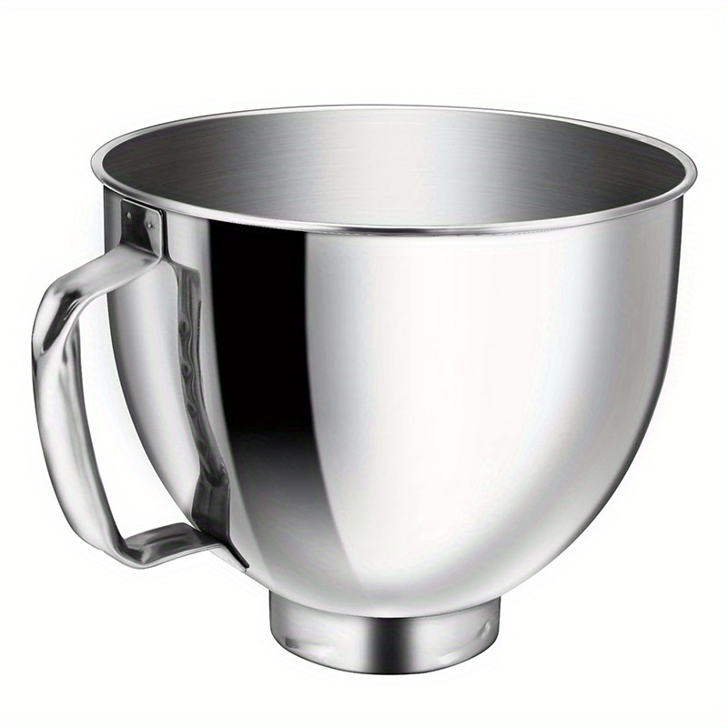 Image of 1pc Stainless Steel Mixer Bowl Compatible With Kitchenaid Tilt-head Stand Mixers 4.5-quart And 5-quart (stainless Steel Polished)