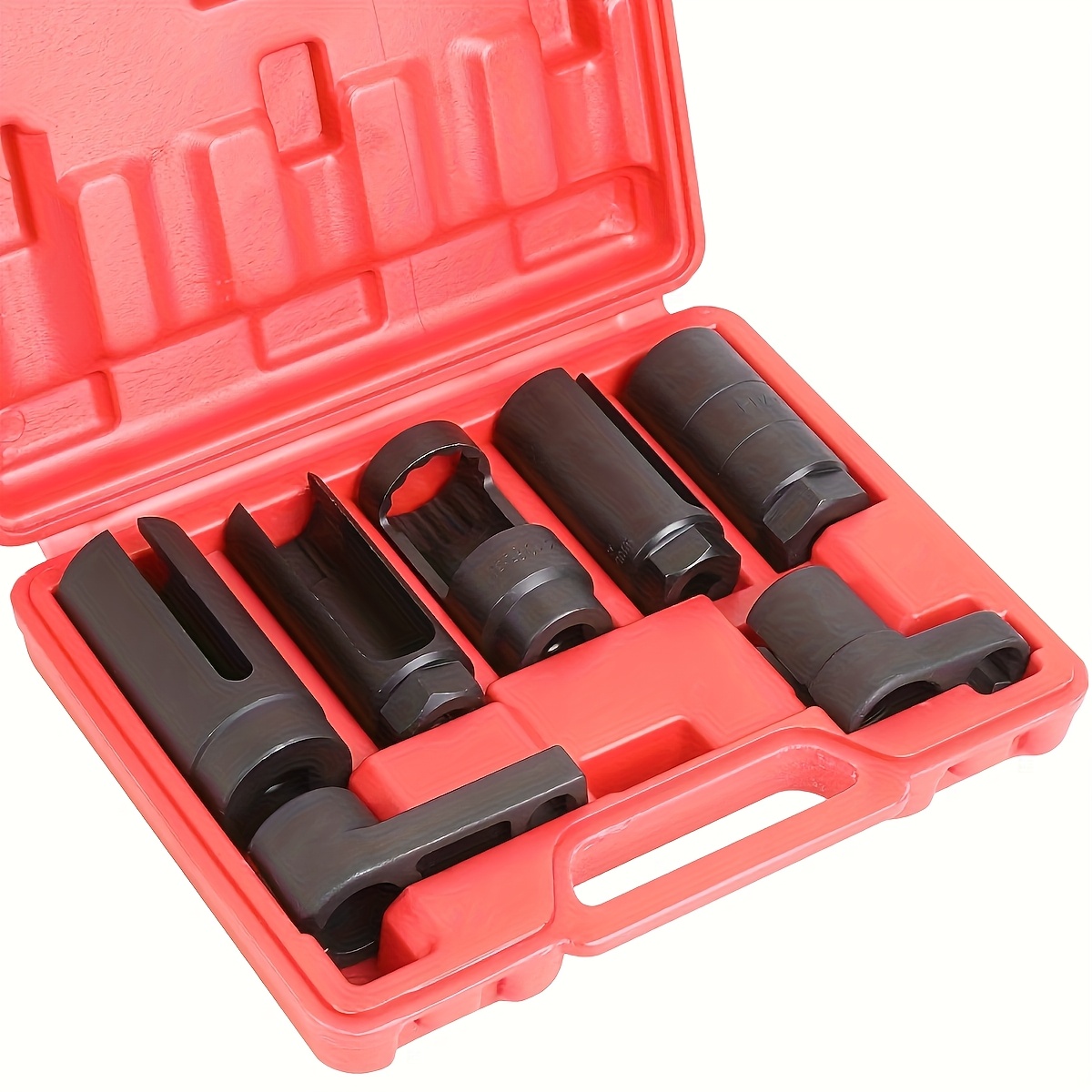 

1 Set Of 7pcs Oxygen Sensor Socket Set For All Vehicles O2 Removal & Installation Universal Puller & Removal Tool, 22mm 7/8", 27mm, 29mm