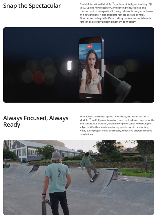 DJI Osmo Mobile 7ProAll - scene tracking mobile phone stabilizer, OM intelligent tracking live - streaming vlog - shake handheld gimbal, foldable and portable selfie stick, a shooting magic tool