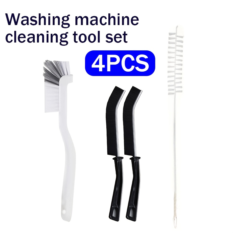 Image of 4pcs Washing Machine Cleaning Brush Set, Sink Brush, Washing Machine Inner Wall Cleaning Brush, Suitable For Cleaning The Inner Wall And Dirt Of Washing Machine, Cleaning Tool