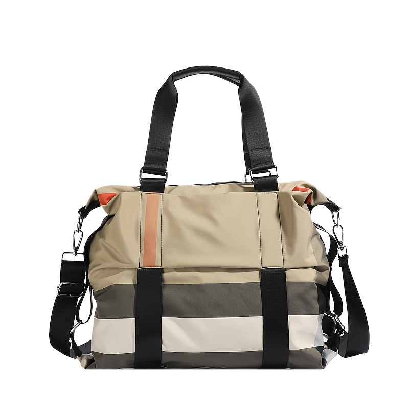 TEMU Bolsa de Viagem Feminina Grande Capacidade - , Nylon para Negócios e Férias com Alça, Ótima Para Getaways ou Profissionais & Viajantes Chic