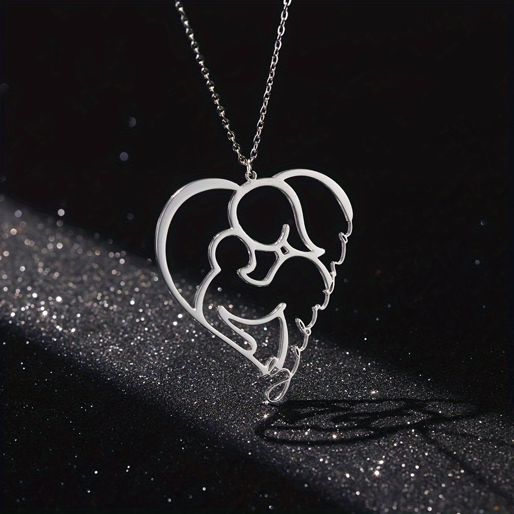 Collier Pendentif Cœur Gonflé En Argent - Modèle Unique (Occasion)