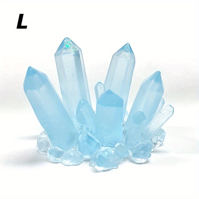 TEMU A Creative Aquarium Crystal Column Decoration, Featuring A Light And Effect, Made Of Sparkling Resin Material. In Multiple Sizes, Suitable For Living Room Tables, Garden Courtyards