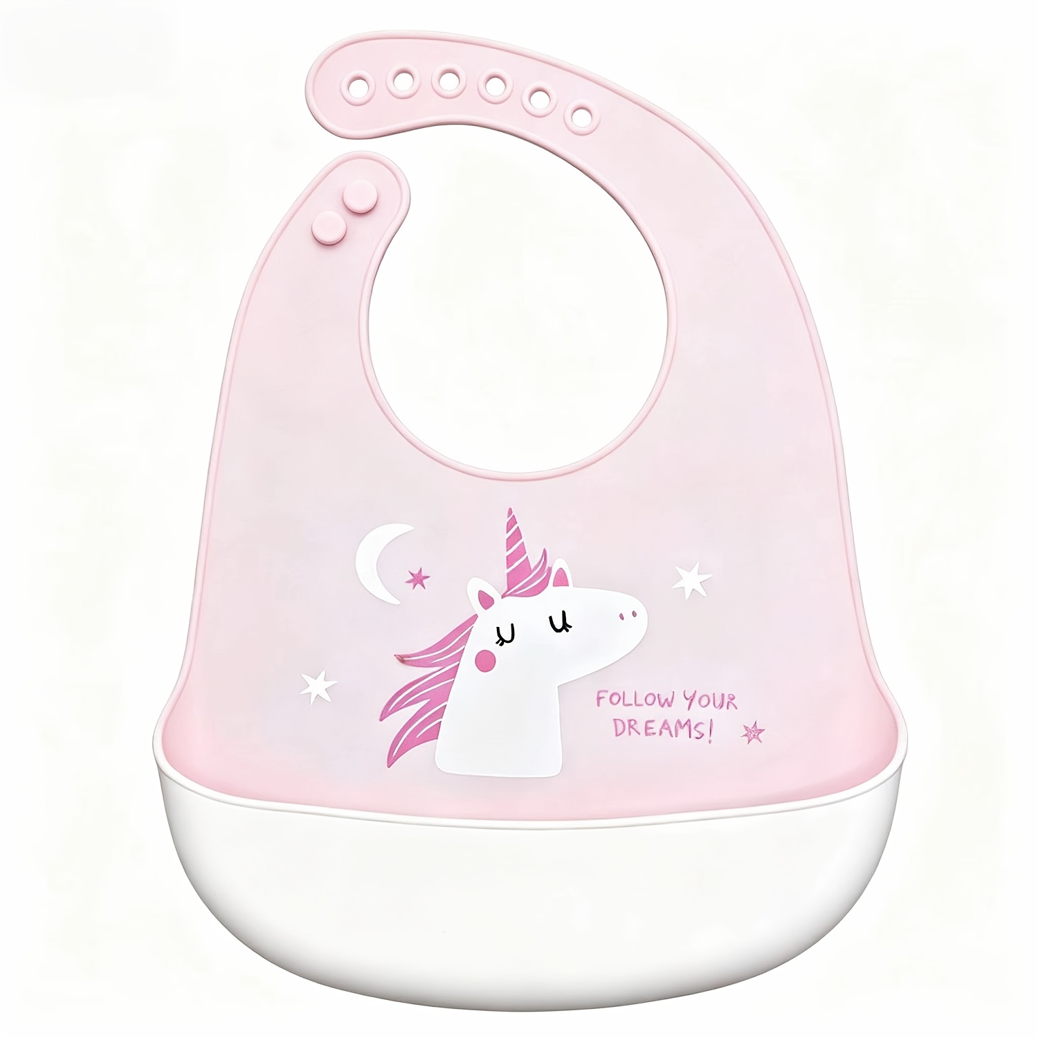 TEMU Food-grade Silicone Feeding Bib 0-3 (unicorn)