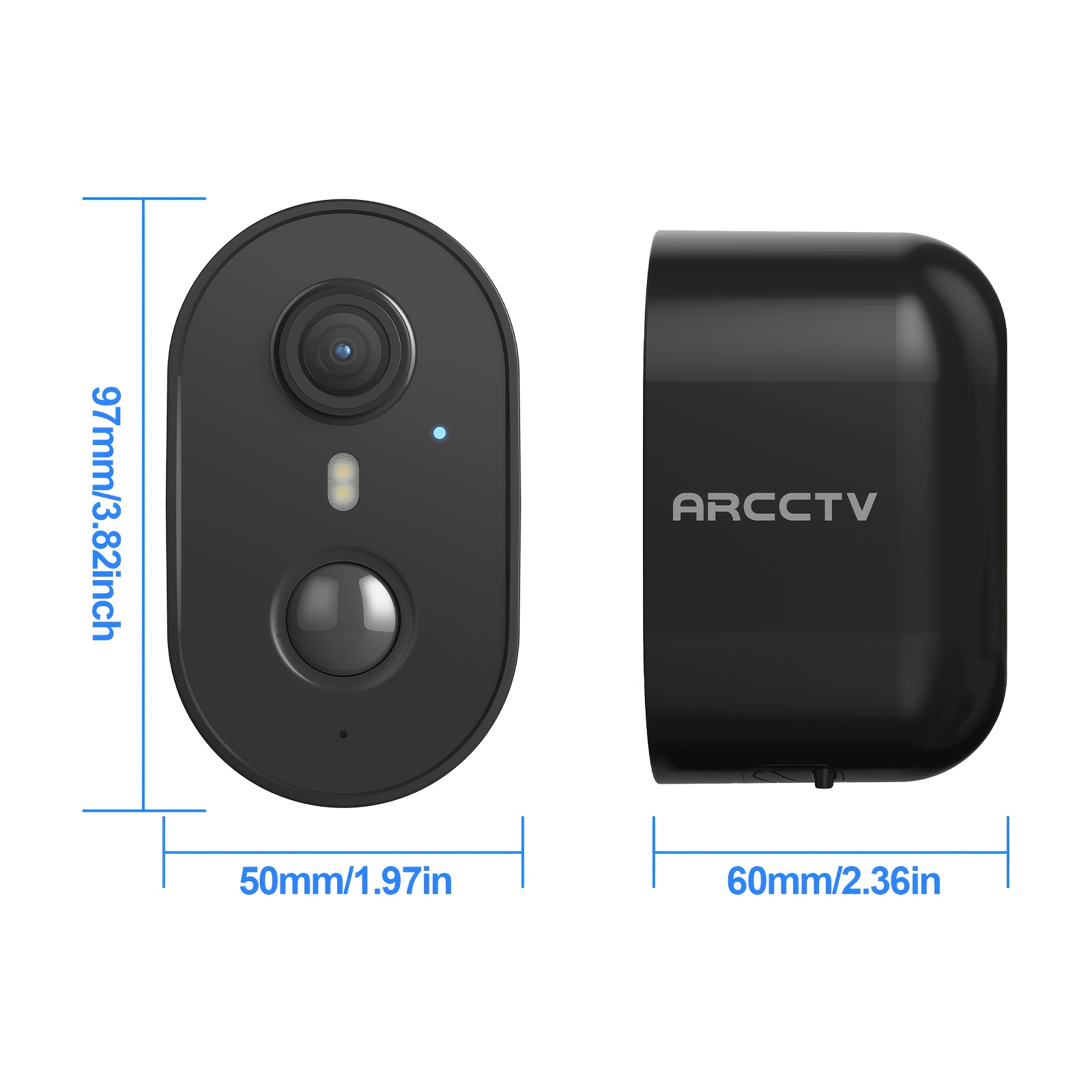 Projecteur de sécurité extérieur sans fil à énergie solaire, modes de vision nocturne intelligentes, vision nocturne couleur, détection de mouvement IA, conversation bidirectionnelle, sirène de projecteur, compatible Alexa, indice de résistance aux intempéries – Image 2